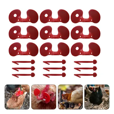 100 Chicken Breeding Glasses Red Lens Poultry Blinders Pet Peepers Supplies • $8.98