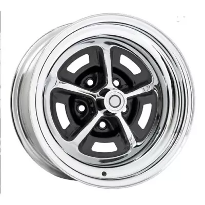 1969-1973 Ford Mustang NEW 15X7 MAGNUM 500 WHEEL CHROME/BLACK W/ CAP Specialty • $199