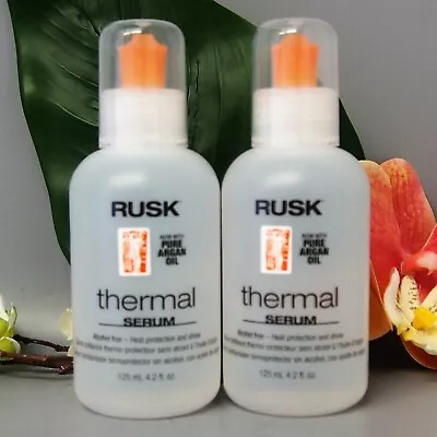  SET OF 2 **  RUSK THERMAL SERUM With Pure Argan Oil 4.2oz / 125m FREE SHIPPING  • $22.90