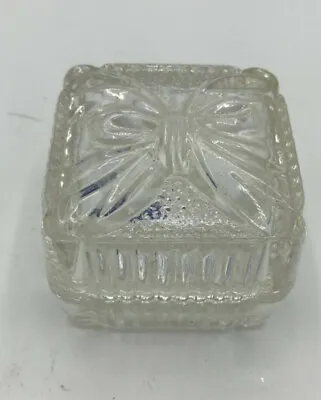 Crystal Clear Industries 24% Lead Crystal Trinket Box Dish Lidded Yugoslavia • $14.99