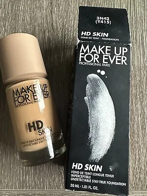 Make Up For Ever HD Skin Undetectable Longwear Foundation - 3N42 Amber - NEW • $25.75