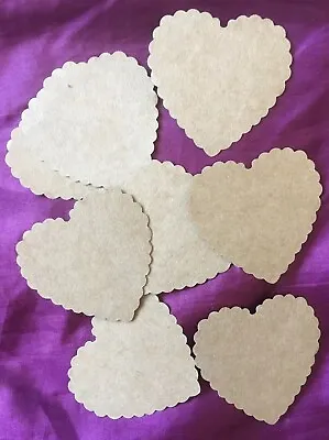 100 Rustic Brown Kraft Hearts Card Making/Scrap Books/Wedding Table Decorations • £2.89