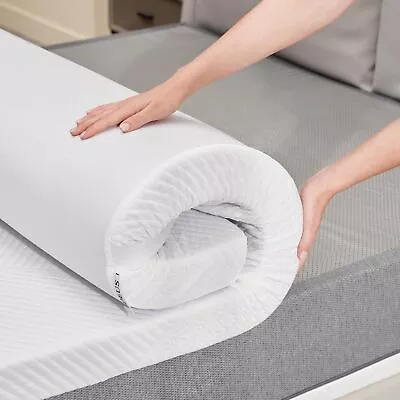 2 Inch Gel Memory Foam Mattress Topper Ventilated High Density Pad For Press... • $65.29