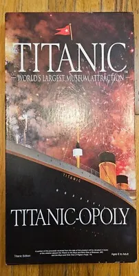 2010 Rare TITANIC-OPOLY Monopoly BOARD GAME Titanic Museum COMPLETE Open Box • $100