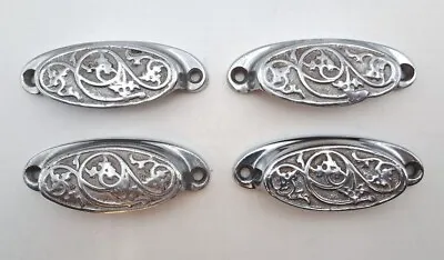  Vintage Cast Bin Pulls Drawer Cabinet Pulls Hardware Lot Of 4 • $65