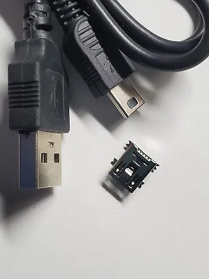 Mini USB Type B Female 5Pin Socket Connector SMT SMD Jack PCB New + Charge Cable • $8.25
