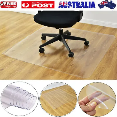 Non Slip Office Chair Desk Mat Floor Computer Carpet Protector PVC Plastic Clear • $25.99