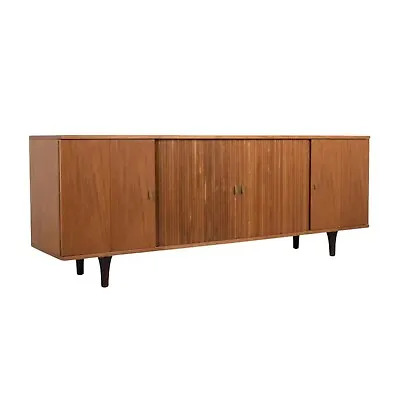 Restored 1960s Mid-Century Modern Walnut Credenza: Timeless Elegance • $3375