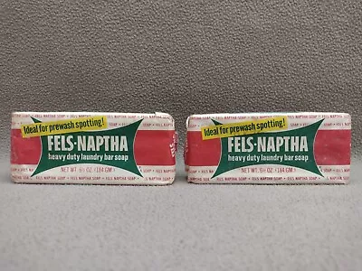 Fels-Naptha Laundry Bar Soap 6.5 Oz Unopened Vintage Lot Of 2  Paper Wrapper #4 • $12.50