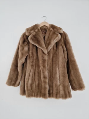 £49.99 • Buy Vintage Tissavel France Faux Fur Coat Size Small (8-10) Acrylic Hook And Eye