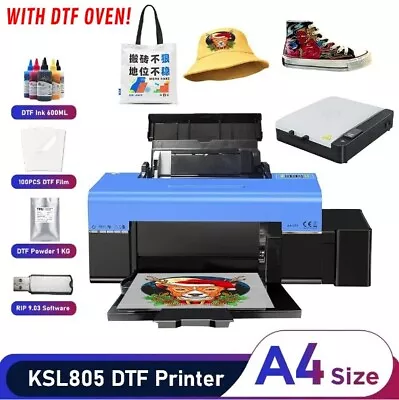 A4 DTF T-Shirt Printer Machine Colorful Vivid L805 Impresora Full Bundle + Oven! • $1599.99