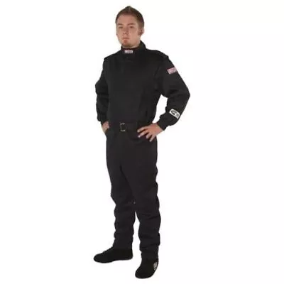 G-Force 4525LRGBK Race Driving Suit GF525 One-Piece Pyrovatex Large Black NEW • $279