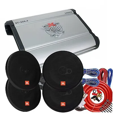 4x JBL 250W 6.5 Inch Car Audio Speakers + SoundXtreme 1000W 4CH Amplifiers & Kit • $219.99