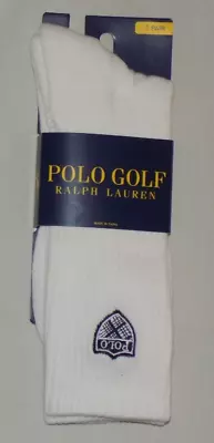 Polo Golf Ralph Lauren Men's 1 Pair Crew Socks White Size 10-13 New • $9.99