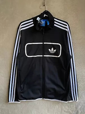 Adidas Track Jackets Size 110 Asia XL Mens Black Logo Sports Activewear • $37