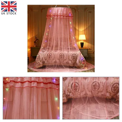 Kids Girls Bed Canopy Mosquito Net Bedcover Curtain Dome Tent Bedroom Netting UK • £13.37