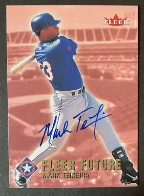 Mark Teixeira Signed 2002 Fleer #496 Fleer Future Texas Rangers • $10