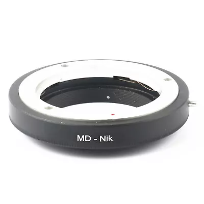Aluminium Lens Adapter For Minolta MD MC Mount Lens To For Nikon F AI Mount Cam • $13.56