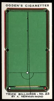 £2 • Buy Tobacco Card,Ogdens,TRICK BILLIARDS,1934,Pocketing Three Balls In One Stroke,#23