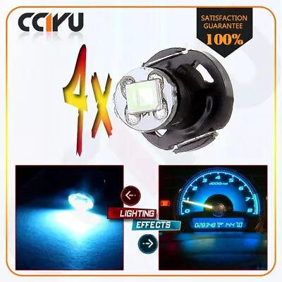 4Pcs T4 Neo Wedge Ice Blue 1SMD LED Climate Control A/C Panel Heater Light 10MM • $7.97