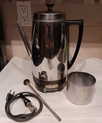 M147 Vintage CORY Royal Stainless Percolator Coffee Maker Pot • $24.99