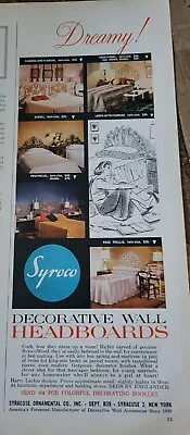 1959 Syroco Ornamental Decorative Wall Bed Headboards Vintage Ad • $17.13