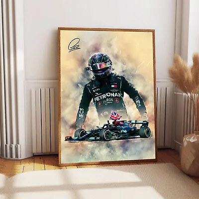 Lewis Hamilton 2021 F1 Poster Print Signed Reproduction Formula 1 Wall Art • £5.99