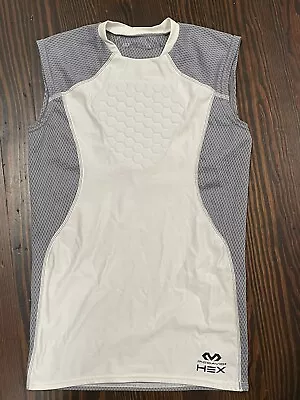 Boys White McDavid Hexpad Baseball Heart Guard Shirt Chest Protector Youth Large • $14.99