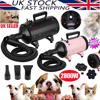 £54.30 • Buy Pet Dryer Dog Grooming Hair Dryer Hairdryer 2800w Blaster Heater Motor + Nozzles