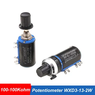 Potentiometer WXD3-13-2W Wirewound Variable Precision Multi-turn 100ohm-100Kohm • £2.22