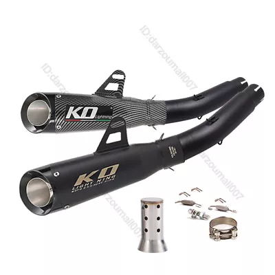 For Honda CMX300 500 Rebel500 2017-2023 Black Exhaust 51mm Tail Muffler Mid Pipe • $140.06