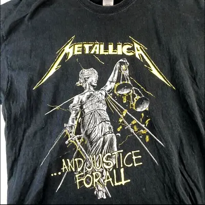 Metallica Shirt Mens Extra Large Black And Justice For All Double Sided Gildan • $18.99