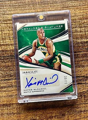 2019-20 Panini Immaculate Xavier McDaniel Auto /75 Autograph Sonics • $24.99