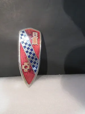 Vintage Buick 1939 Red Enamel Grill Emblem Badge Checkered Mascot Cross Metal • $144.61