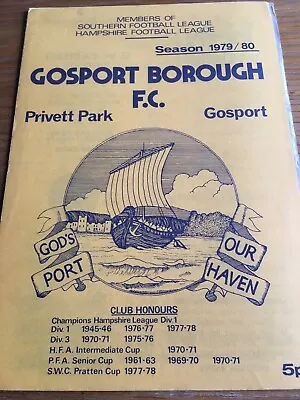 Gosport Borough V Fareham Town League Challenge Cup 1st Round 2nd Leg 22/08/1979 • £2.50