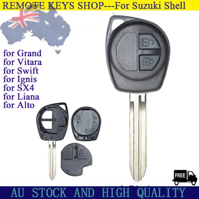 $11.71 • Buy Car 2 Button Key Remote Case Shell For Suzuki Grand Vitara Swift Ignis SX4 Liana