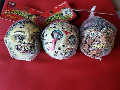 Horror Madballs Set Jason Freddy Leatherface BRAND NEW + Rare Gross Out Book • $95