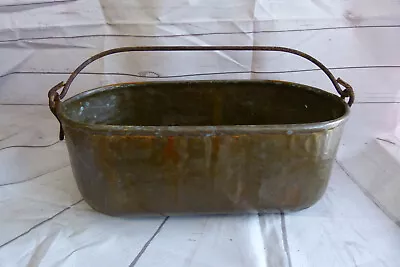 Vintage Metal Handled Fish Kettle Poacher Steamer Planter • $74.99