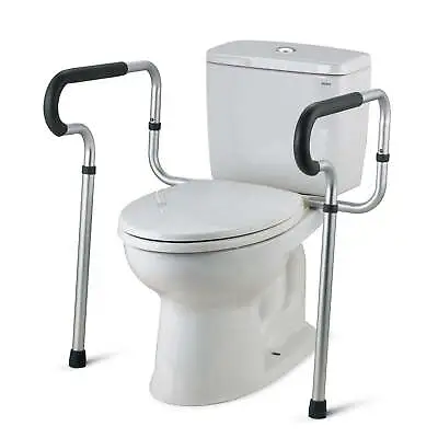 Toilet Safety Rail Free Stand Medical Supply For Elderly Support Up To 300 Lb • $35.93