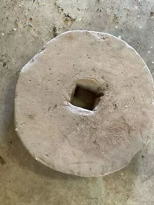 Vintage Grinding Wheel Stone Unbranded 14 1/2” Diameter 2” Width For Hand Crank. • $125