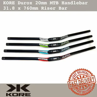 $34.90 • Buy KORE Durox MTB Handlebar 31.8x760mm Wide AL6061-T6 Double Butted Riser Bar 20mm