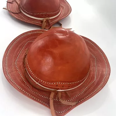 Vintage Traditional Brazilian Leather Children's Hat Set Of 2 Vaqueiro Cowboy • $75