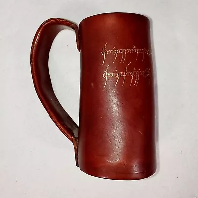$25.47 • Buy Ye Dragon And Unicorn LOTR Lord Of The Rings 1983 Leather Wood Bottom Mug Stein