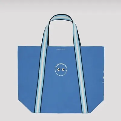 NWT Anya Hindmarch Universal Bag Co-Op Blue Tote Shopping Bag Recycled Beach • £21.99