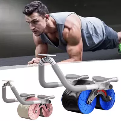 Plank Ab Abdominal Roller Wheel For Core Trainer Elbow Support Automatic Rebound • £10.68