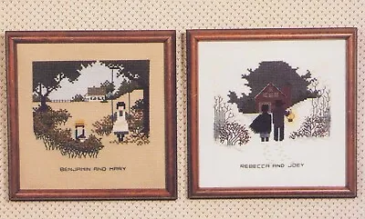 Cross Stitch Winter Fall Amish Children Barns On 14ct RARE  Pattern OOP VIntage • $8.95
