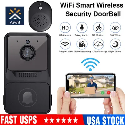 $25.98 • Buy Smart Wireless WiFi Video Doorbell Phone Door Ring Intercom Security Camera Bell