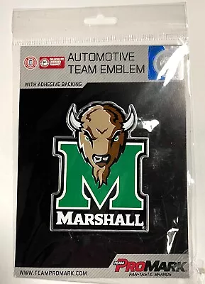 Marshall Thundering Herd 4  Color Metal Auto Laptop Emblem Decal Free Ship • $7.50