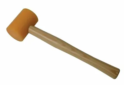 2-1/2  Nylon Yellow Hammer W/ Round Wooden Handle Metal Forming Jewelry Mallet • $15.98