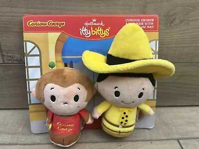 Hallmark Curious George And Man With The Yellow Hat Itty Bittys Plush Figure Set • $49.95